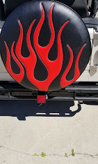 Custom Flame Tire Cover