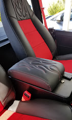 Custom Flame Truck Seats
