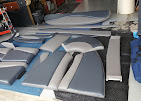 Boat Cushion Set — Navy & Grey