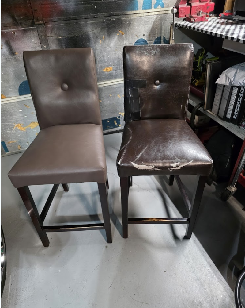 Leather Counter Stool Restoration
